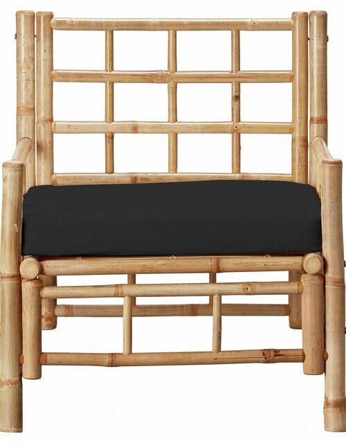 Lounge stol Mandisa Bamboo svart