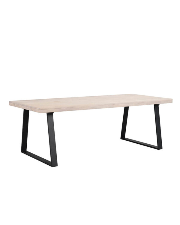 Matbord Brooklyn Vitpigment, svarta U-ben 220-320cm - Bild 4