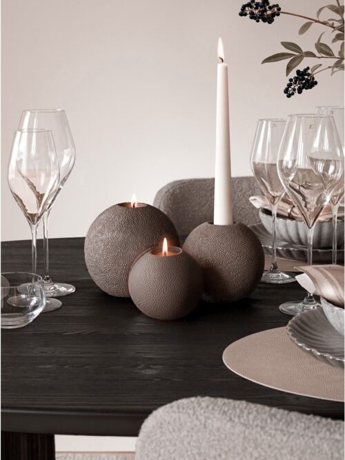 Ljushållare/ljusstake Moonsand Beige S