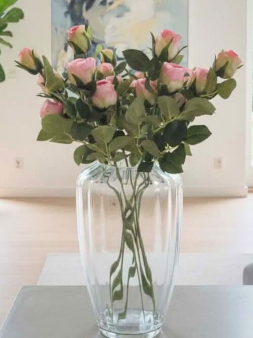 konstväxt kvist Ros rosa