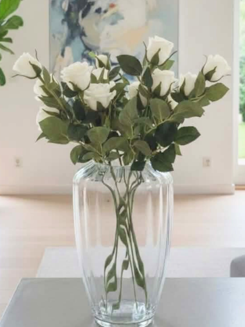 konstväxt kvist Ros vit