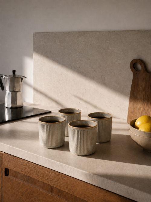 Lattemuggar Beige 4-p