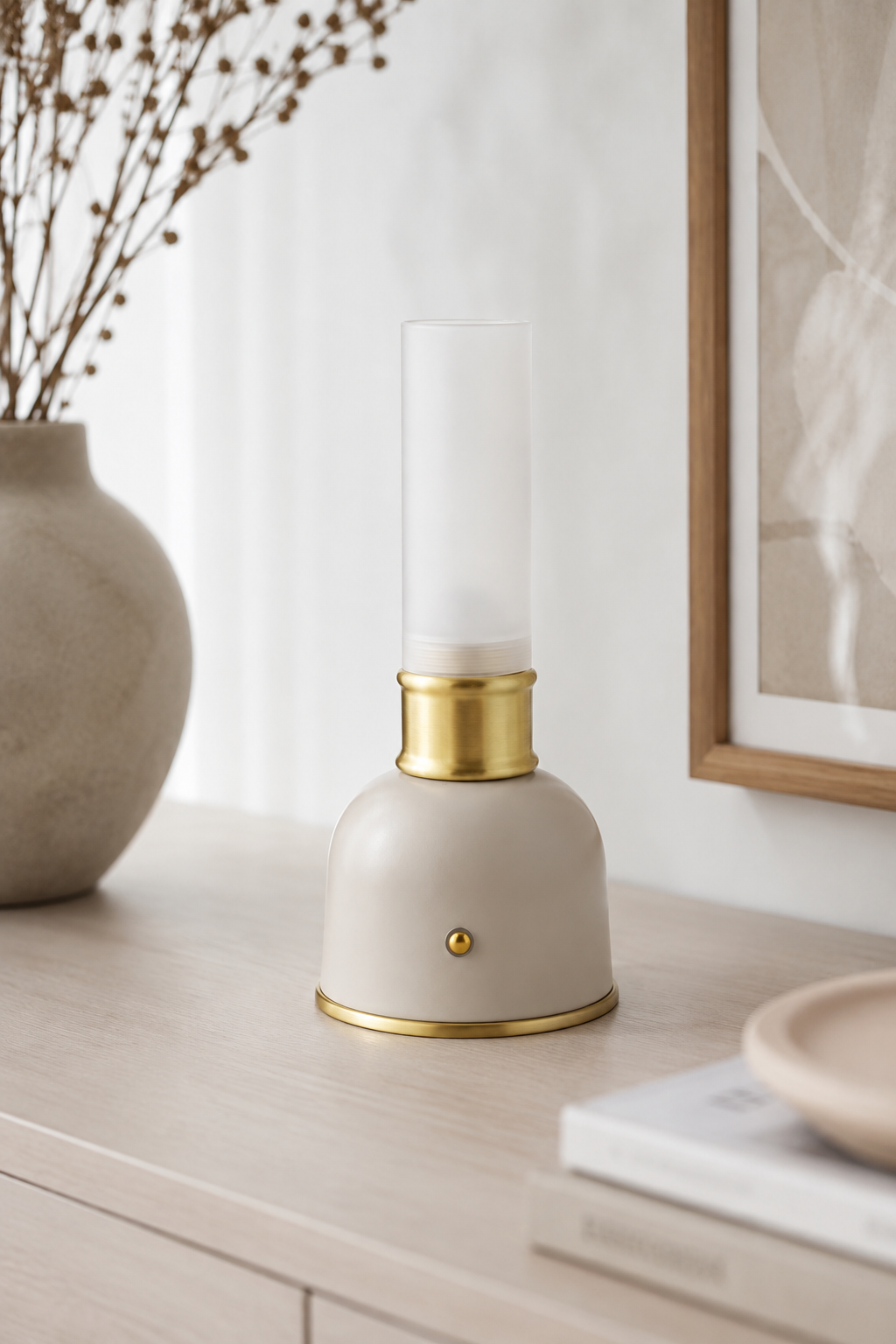 Nevinne LED-lampa beige