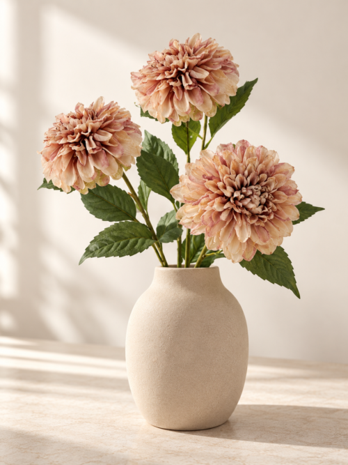 konstväxt Dahlia pink/green
